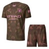 Officiële Voetbalshirt + Korte Broek Doelman Manchester City Thuis 2024-25 - Kids